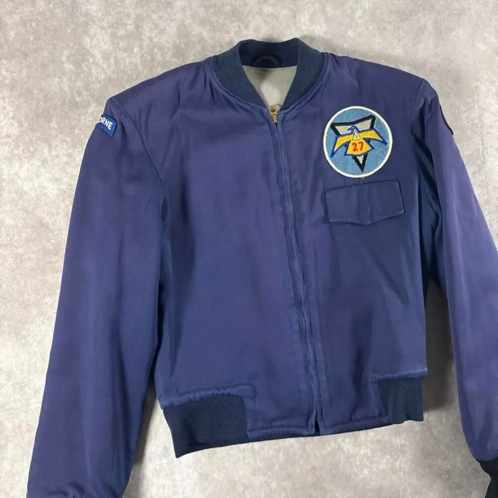 vintage 1966 usafa hirsch tyler full zip cadet jacket size 38 short